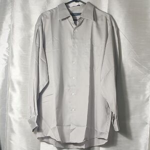 Perry Ellis Light Gray Casual Button‎ Down Shirt